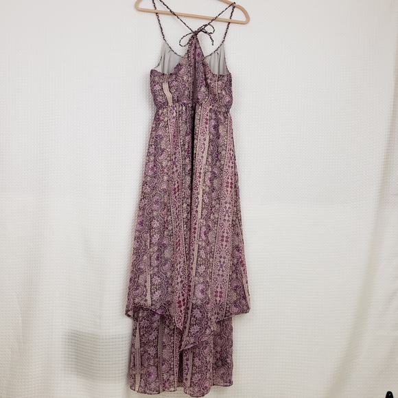 American Eagle Dress Boho Maxi Dress Floral Flowy Dress size Medium Hippie - Picture 6 of 7